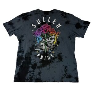 Sullen‎ Art Artist Series Skull Graphic T-Shirt Men's 2XL Tie Die Pride